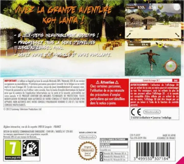 Survivor 3D - The Ultimate Adventure (Europe)(En,Fr,It,Es,Nl) box cover back